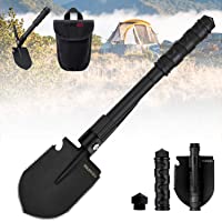 YOUNGDO Pala Plegable - 10 en 1 Multifunción Pala Militar Supervivencia- 43cm Pala para Acampar- Pala Jardineria- para…